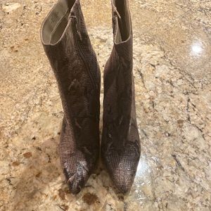 Nine West snake print booties